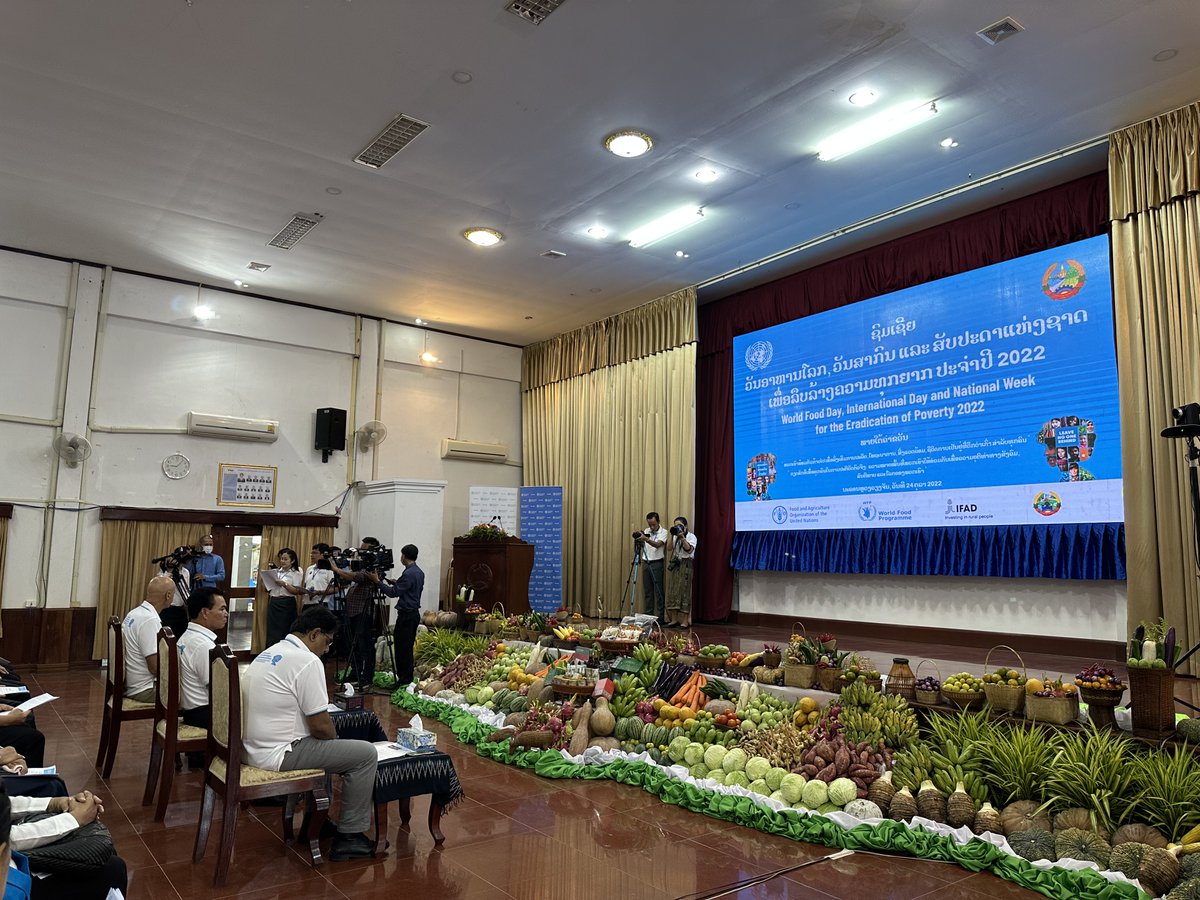 JanDelba's tweet photo. Proud to have joined gov't of #Laos and @FAO in celebrating #WorldFoodDay &amp; #EradicationOfPoverty day as the world is facing growing food insecurities. In 🇱🇦, where 25% of households are already food insecure, vulnerable people esp in remote areas are impacted even worse #SDG2 https://t.co/8mQlmvEFDE