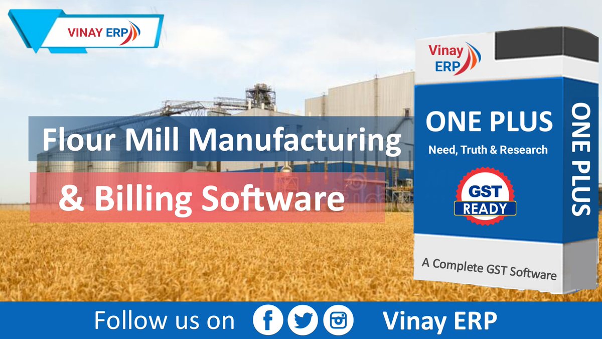 vinayerp1's tweet image. Demo Video:- youtu.be/aFHGblTx5M4
Whatsapp Chat Link;
wa.me/917355561444/?…

#vinayerp #oneplussoftware #gstsoftware #erp #flourmillsoftware #flourmill
