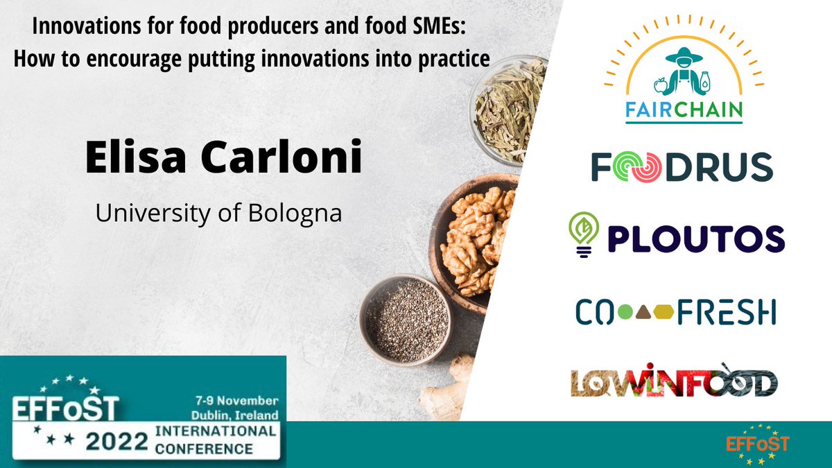 The 5th talk at the special session of the 36th 
<a href="/EFFoST/">EFFoST</a> Conference will be held by Elisa Carloni  
<a href="/unibo/">Università di Bologna</a> talking about “A second chance for food surplus: a digital marketplace to promote circular economy and avoid #foodwaste” #EFFoST2022 #H2020FoodSis

ℹ️bit.ly/3FdmQzv