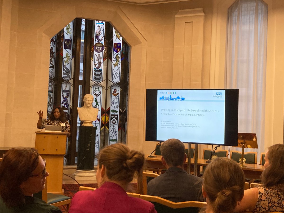 stiix_sti's tweet photo. Dr Vanessa Apea from @preventx and @NHSBartsHealth talks about her years of experience as an NHS clinician. She opens the conference by grounding us in the UK context for sexual health. “What has happened in the sector dictates how your innovations will be received”

#STIIX2022 https://t.co/4MgIAuy52M