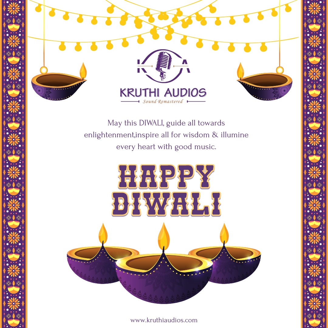 KruthiAudios's tweet photo. May this DIWALI, guide all towards enlightenment, inspire all for wisdom &amp; illumine every heart with good music. Happy Diwali!
#happydiwali2022 #Diwali2022 #festivaloflights #festivevibes2022 #recordingstudio #musicproduction #musicmixing #KruthiAudios https://t.co/XWokznvH4G