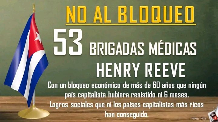 CeperoYendy's tweet photo. Ante el cruel y genocida #BloqueoGenocida que nos impone el gobierno de los #EEUU continuaremos llevando salud a los más oscuros rincones del mundo, seguimos fieles al legado de #FidelPorSiempre. #CubaPorLaVida #FuerzaCuba #CubaEsAmor #CubaPorLaPaz #SomosCuba #SomosContinuidad https://t.co/rTLhON1iky