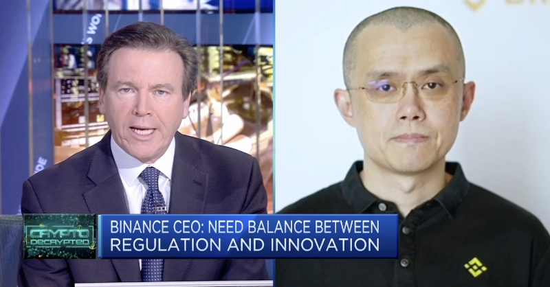 binance's tweet photo. .@cz_binance joined @CNBC Europe to discuss the future of crypto regulation, industry safety, and media relations.

Watch this 👇