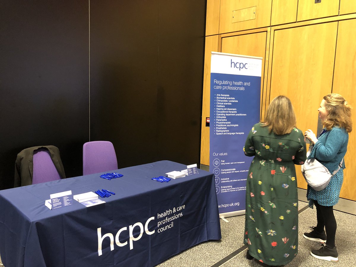 The_HCPC's tweet photo. We’re pleased to be at #RegulationConf22 today in Edinburgh - looking forward to meeting colleagues and hearing from the speakers.
HCPC colleagues Kellie Green and John Barwick will be covering compassionate regulation and learnings from the pandemic.
Come say hello! https://t.co/zH2v8Au9JL