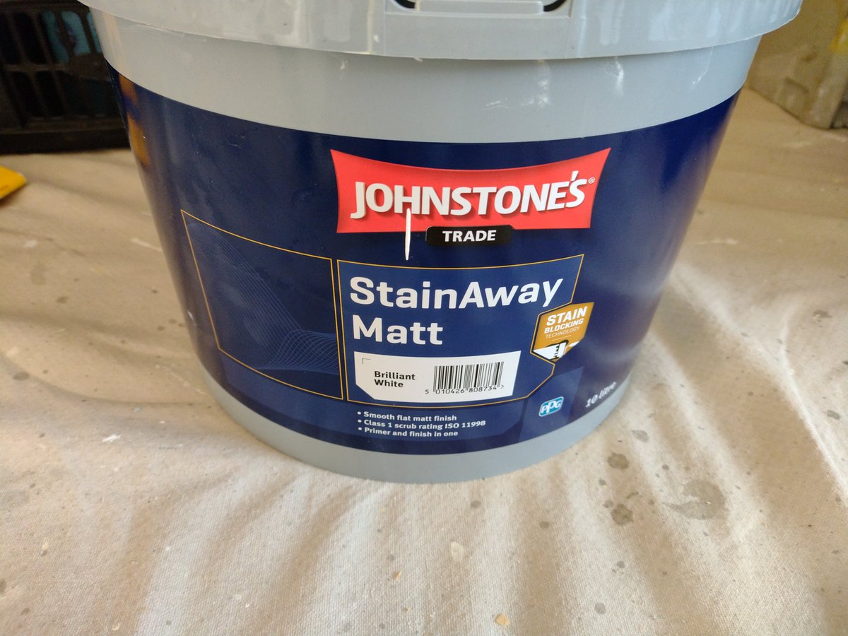 Really surprised that <a href="/JohnstonesDC/">Johnstone's Decorating Centre</a> don't push this paint more, I have used it on a few nicotine, water stained ceilings / walls &amp; works so well , also good if there is a massive change in colour for blocking out tjrobertsdecorating.co.uk #Harrogate painter &amp; decorator