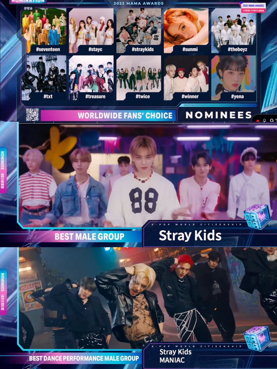BANGCHARA426's tweet photo. #StrayKids nominated on MAMA Awards 2022:
 
👑 Worldwide Fans' Choice
👑 Best Male Group
👑 Best Dance Performance Male Group https://t.co/OccREhcJrd