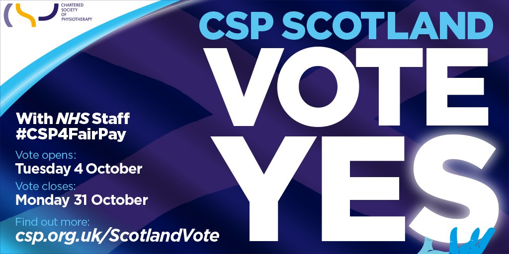 thecsp's tweet photo. Our Scotland pay ballot goes on after the latest unacceptable offer

🚨By law, this is a 100% postal vote🚨

Tomorrow is the last day our election service can reissue ballot papers

Contact us URGENTLY if you work in Scottish NHS &amp; not received your vote: https://t.co/WnnxnWa7ZF https://t.co/vYBP2Ff2NU