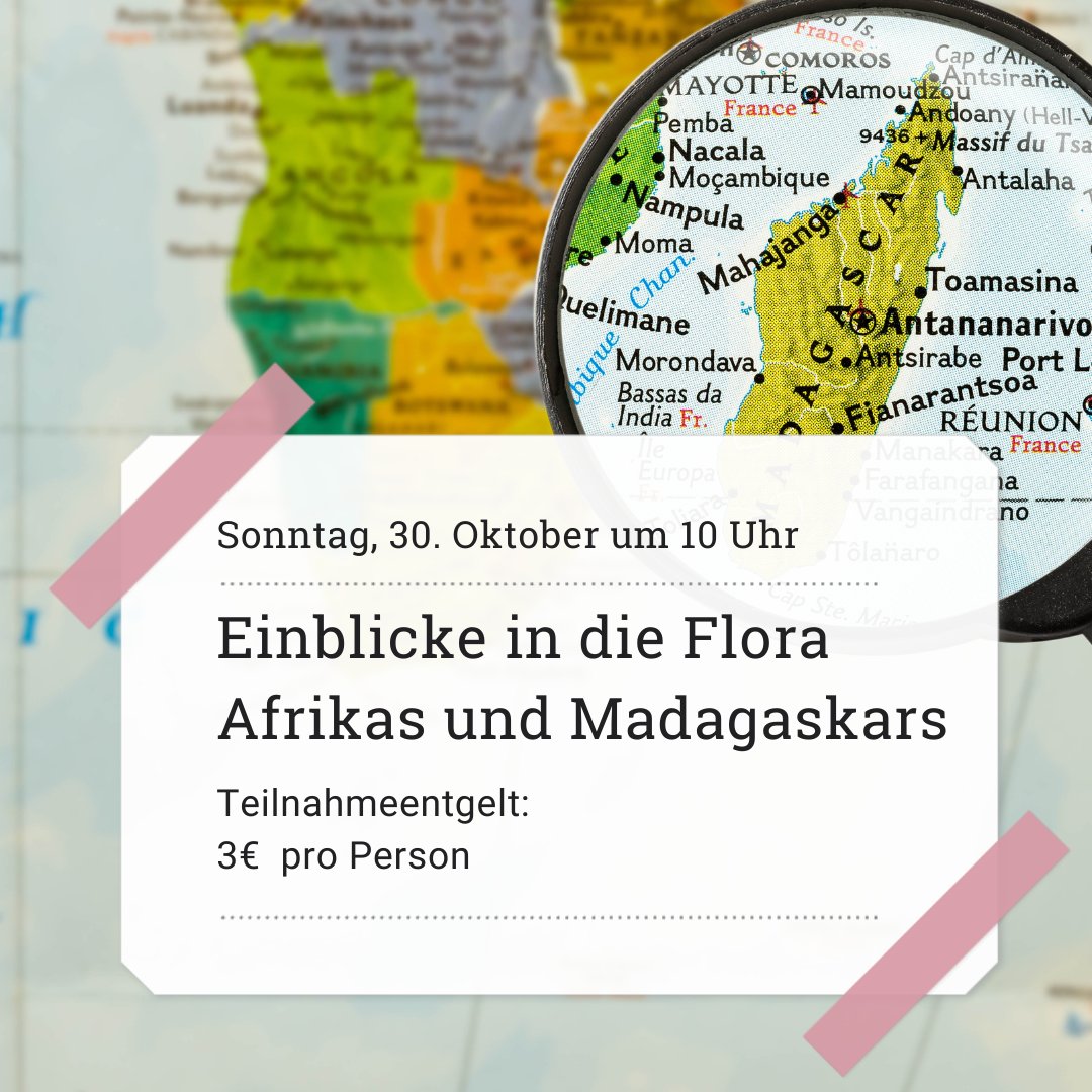 Am nächsten Sonntag erwartet Euch eine Führung mit Expertin und Biologin Claudia Müller. 
Beginn &amp; Treffpunkt: 10 Uhr in der Eingangshalle der Gewächshäuser. 🌍