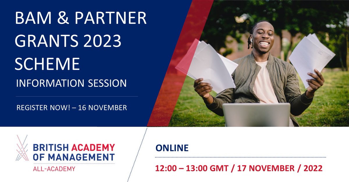 Interested to learn more about our BAM & Partner Grant schemes? Then join us for this free webinar to hear about different grant schemes, benefits of applying, application process and timeline & common application errors. For more bit.ly/3N0X5nV