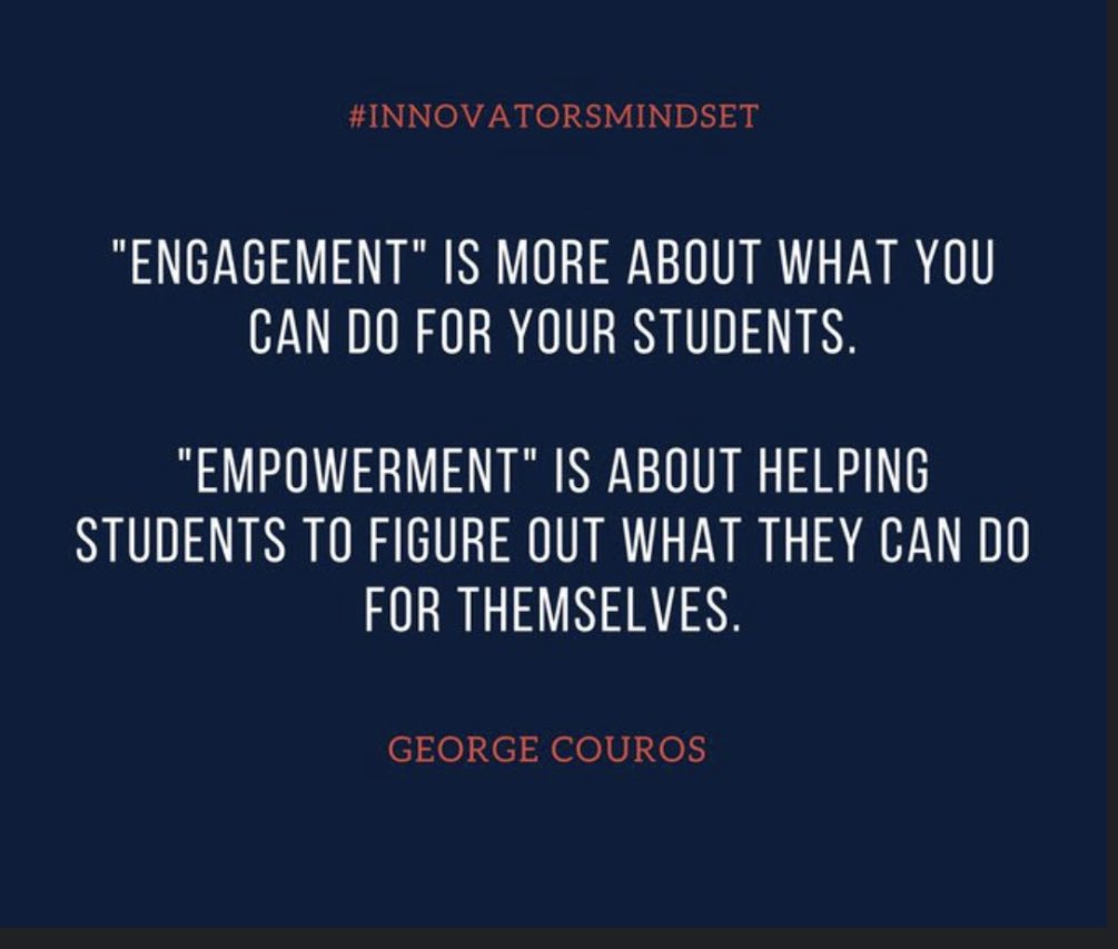 Let’s focus our instruction on “empowering” our learners. #liftingHQI #studentagency
