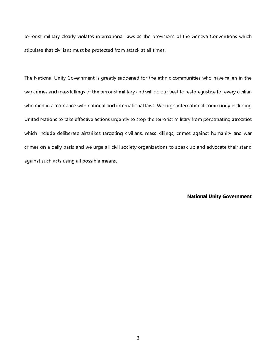 Terrorist military’s four fighter jets bombed &amp; attacked the music concert held to celebrate anniversary of 62nd (KIO) Day on the 25th Oct, at A Nang Pa, Brigade 9 of Kachin Independence Army (KIA) around 20:30 pm on 23 Oct 2022, reportedly killing some artists &amp; many civilians.