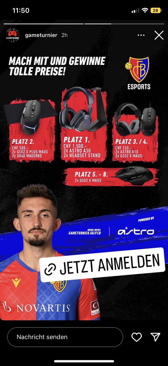 Gibts hier nen guten Fifaspieler aus der nähe Schweiz, welcher bock hätte mit mir dort das Turnier zu spielen? Preise sind schon wild✌🏻