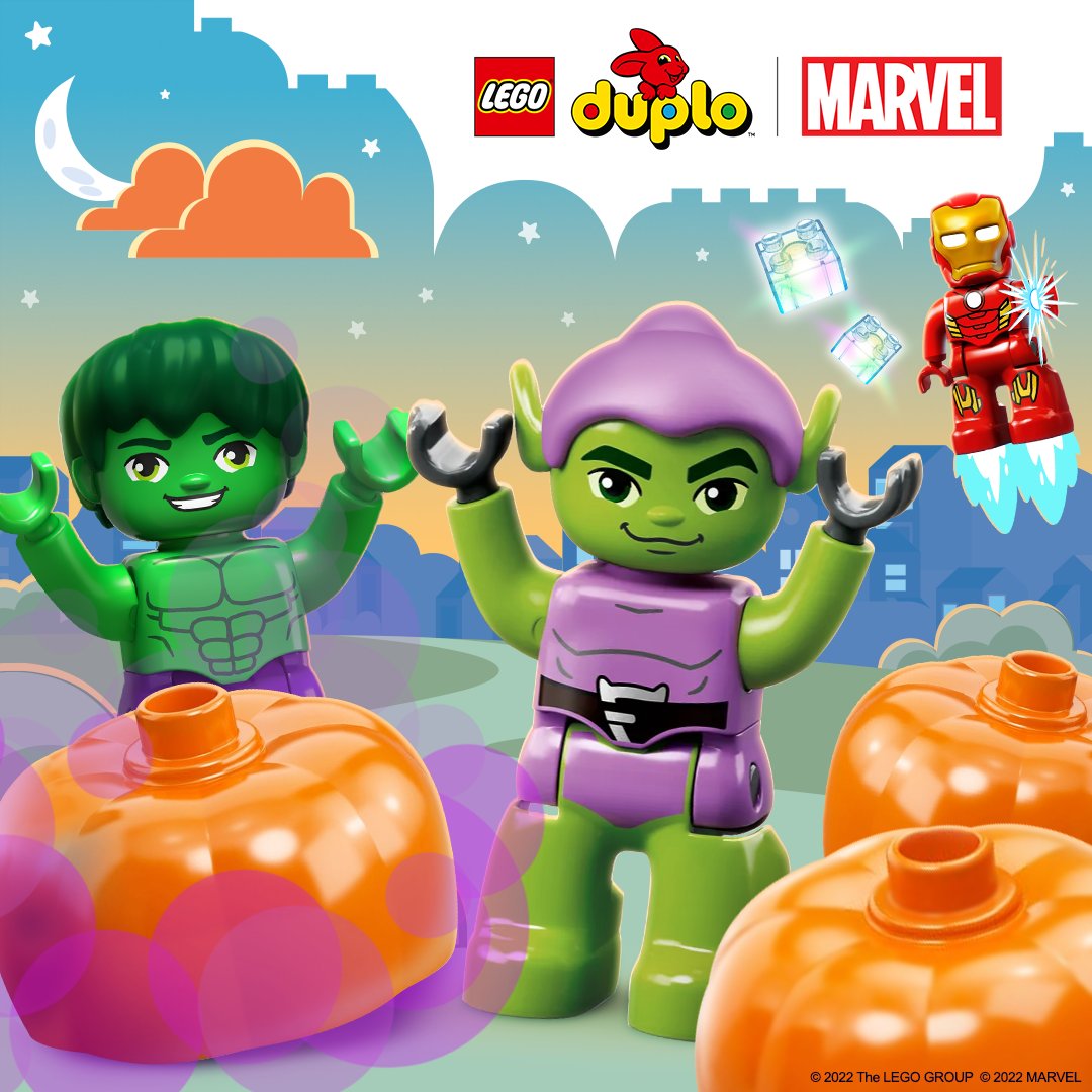 StoryToys on Twitter: "It's almost Halloween, watch for some seasonal surprises in LEGO DUPLO MARVEL the villainous Green Goblin is ready to wreak havoc with his pumpkin bombs. 👉