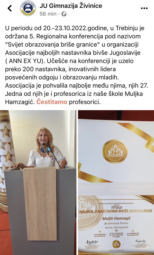 BosanskaM's tweet photo. Kada će proglašenje najboljeg nastavnika bivše Austro-Ugarske? Uz retoričko pitanje: da li bi ovakvi ljubitelji "obrazovanja koje briše granice" učestvovali na takmičenju Najbolji nastavnik bivšeg Osmanskog carstva? https://t.co/pKn4W6i2F0