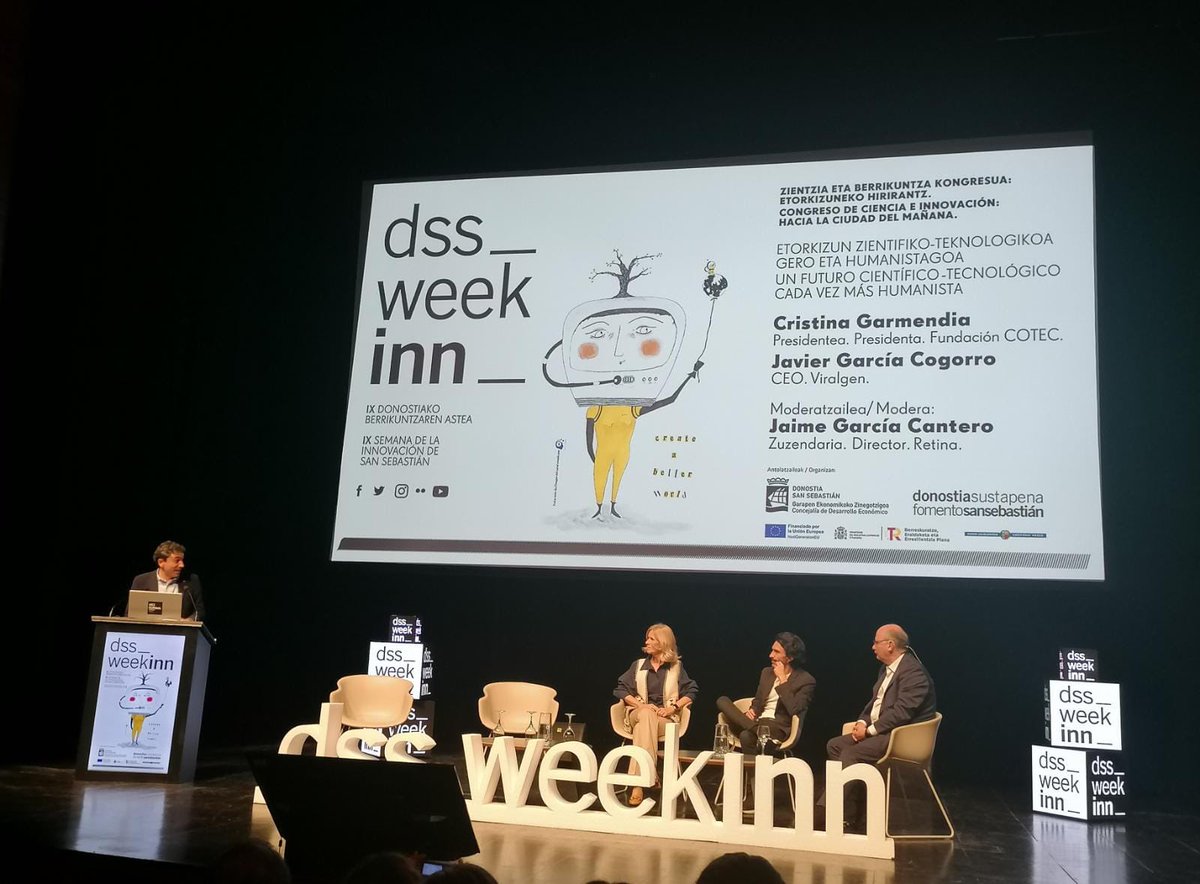 Elkargi_SGR's tweet photo. Imponente inicio 🔊IX semana innovación #dssweekinn by @FomentoSS @Ayto_SS
Continúa jornada con
@Cotec_Innova y su pta. @cristinagarmend & @ViralgenVC
Hagamos frente a los retos mayúsculos hoy, “trabajando circuito colaborativo entre #ciencia & representantes públicos”
Keep on! https://t.co/TwPtcmU0kE