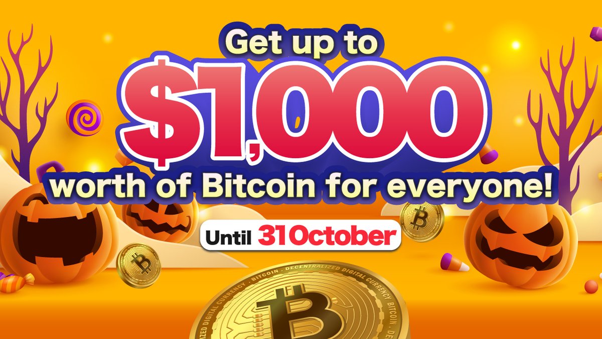 👻🎃Halloween Campaign🎃👻

／
 Receive up to $1000 worth of Bitcoin🎁
＼

📢Anyone can get at least $5 BTC just by applying‼

①Follow this account
②RT this post🔁
③Join from URL👇
 social-camp.com/34j4x7yWYR8GFZ…

#Bitcoin 
#BTC
#Halloween 
#trickortreat 
#followrt
#Airdrop
