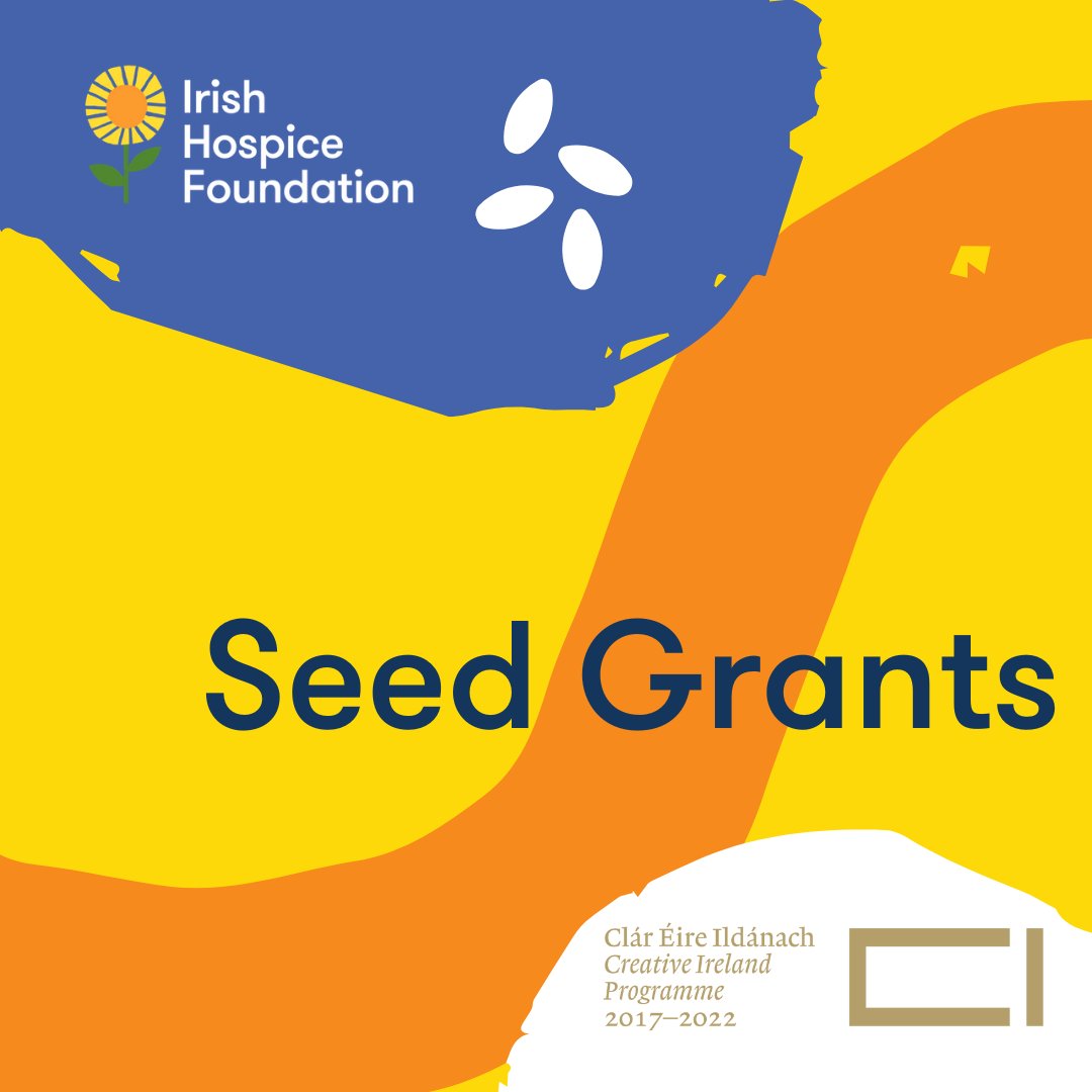 IrishHospice's tweet photo. 📢 Seed Grants applications deadline Friday October 28th! 
Supporting groups/individuals who wish to mark their response to dying, death and bereavement, our #IHFSeeds programme, with @creativeirl, award circa €2k per project
Apply🔗https://t.co/PCmlo7ynIP https://t.co/E3pXgu2bwX