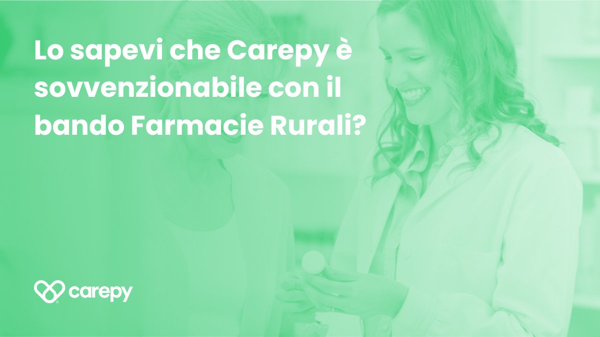 Se la tua farmacia ha presentato domanda di partecipazione al bando Farmacie Rurali ed è stata accettata, hai ancora del tempo per attivare uno dei servizi sovvenzionabili👉🏻Scopri tutti i vantaggi dell'offerta #CarepyPharma per le #farmacierurali 😍carepy.com/lo-sapevi-che-…