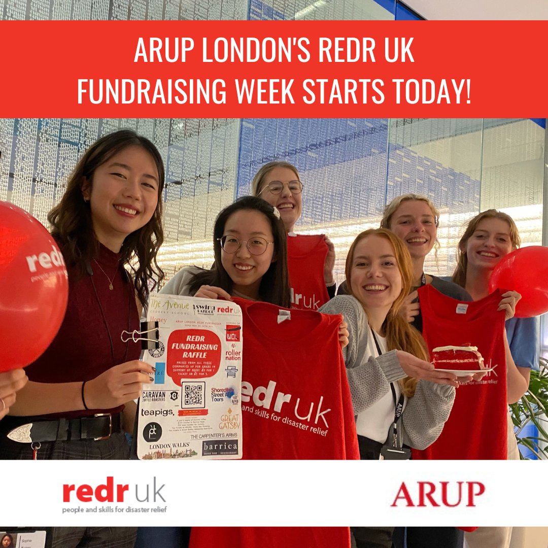 ✔️Today is the start of @ArupUK London's RedR UK fundraising week! ❤️Arup has been a long-standing partner of our work, and the funds raised this October will contribute towards RedR UK's Pakistan floods response and other great projects. Donate here: ow.ly/386c50LekiK