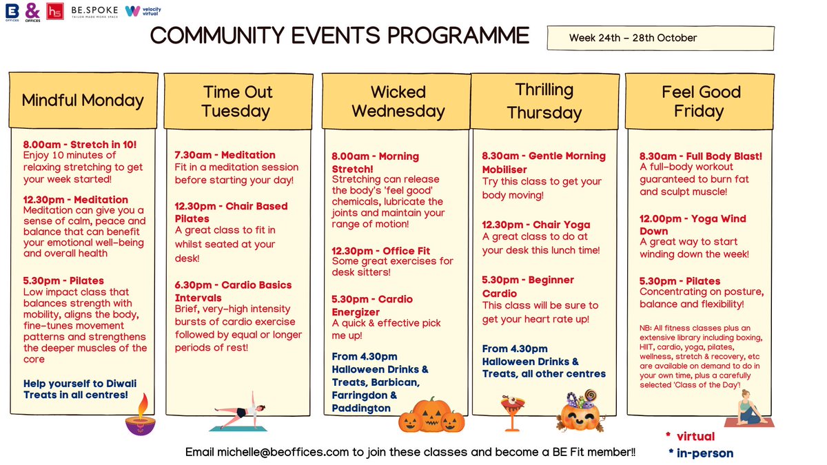 What a fun week ahead for our clients! Diwali treats will be available across all our centres today &amp; Don’t forget that we will be hosting a Halloween party later this week!👻🪔