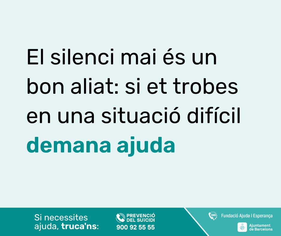 TPrevSuicidi's tweet photo. Si creus que no pots fer front a una situació pel teu compte, demanar #suport és el primer pas per buscar-hi solucions.

De vegades pot ser complicat fer el pas, però en cap cas ens hem de sentir avergonyits.  #STOPsuicidi https://t.co/yicWIN5aWn