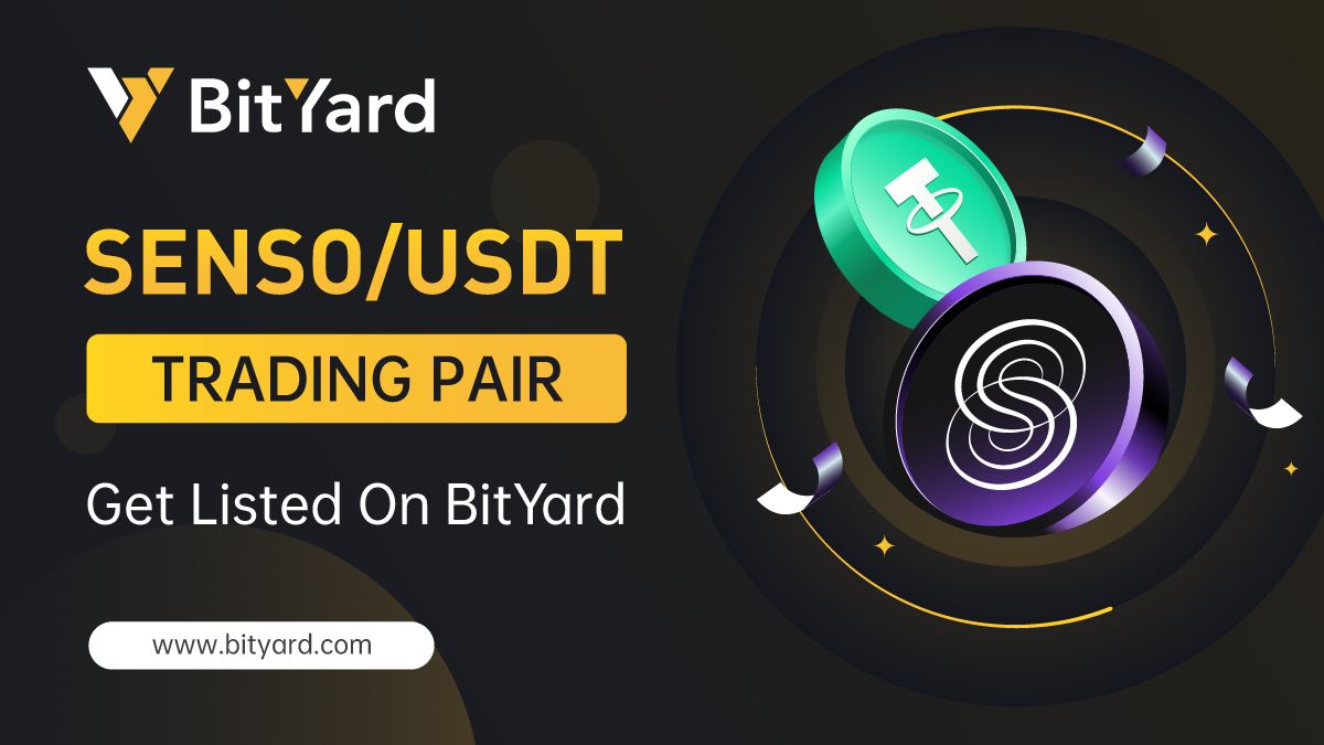$SENSO gets listed on #BitYard #Giveaway🤩
<a href="/SensoToken/">SENSO Token✨</a> 😍

🎁 Win $200 USDT for 20 luckiest people when RTs hit 300💪
⌛️ 11:00 SGT, Oct 26

Here’s how to enter:
1⃣Follow @BitYard_Global 
2⃣RT🔄+ Tag 3 friends