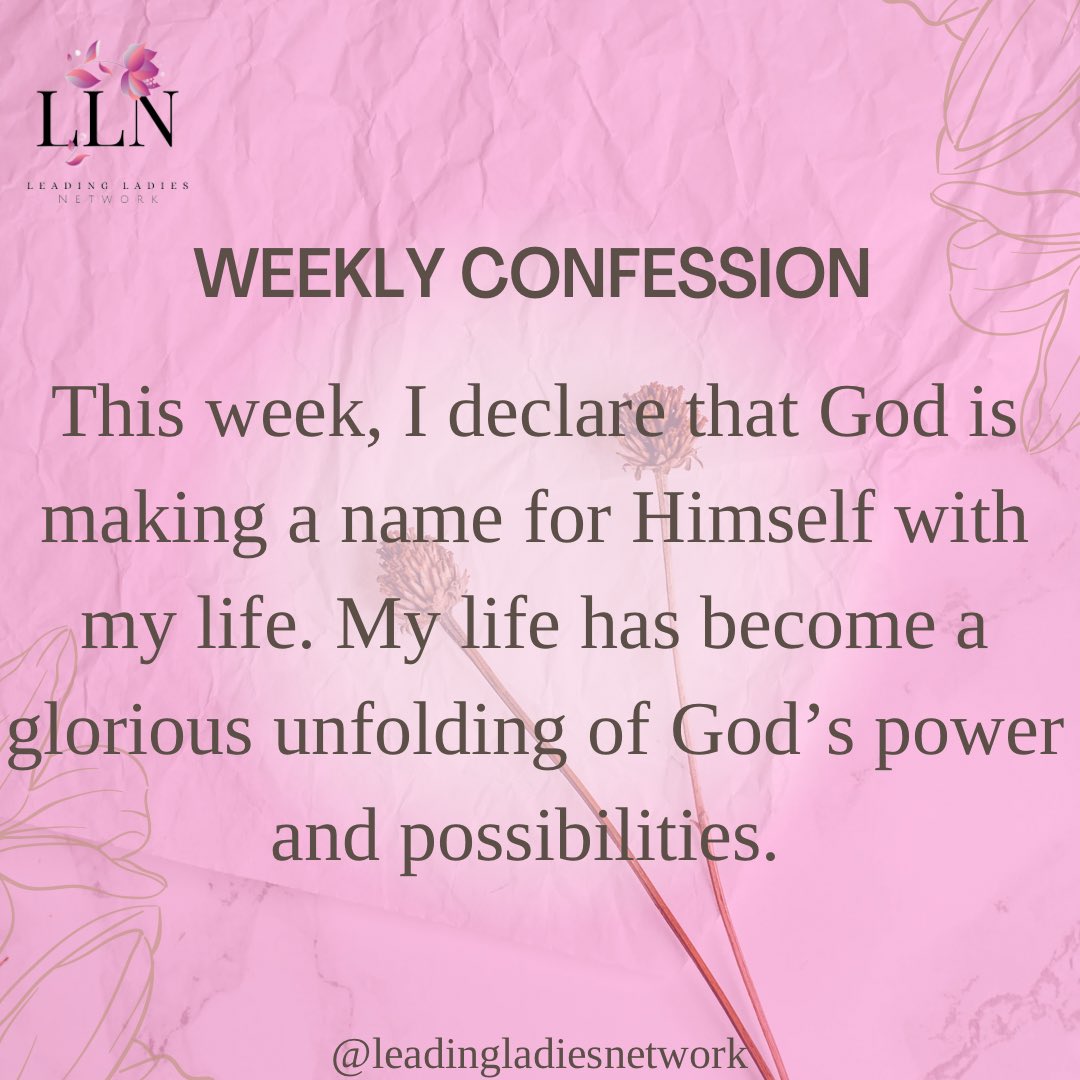 leadingladies_n's tweet photo. God is making a name for Himself with our lives๐๐ฝ๐๐ฝ๐๐พ๐๐พ๐๐พ
#confessions #leadingladiesnetwork https://t.co/hwUpvnwqcr