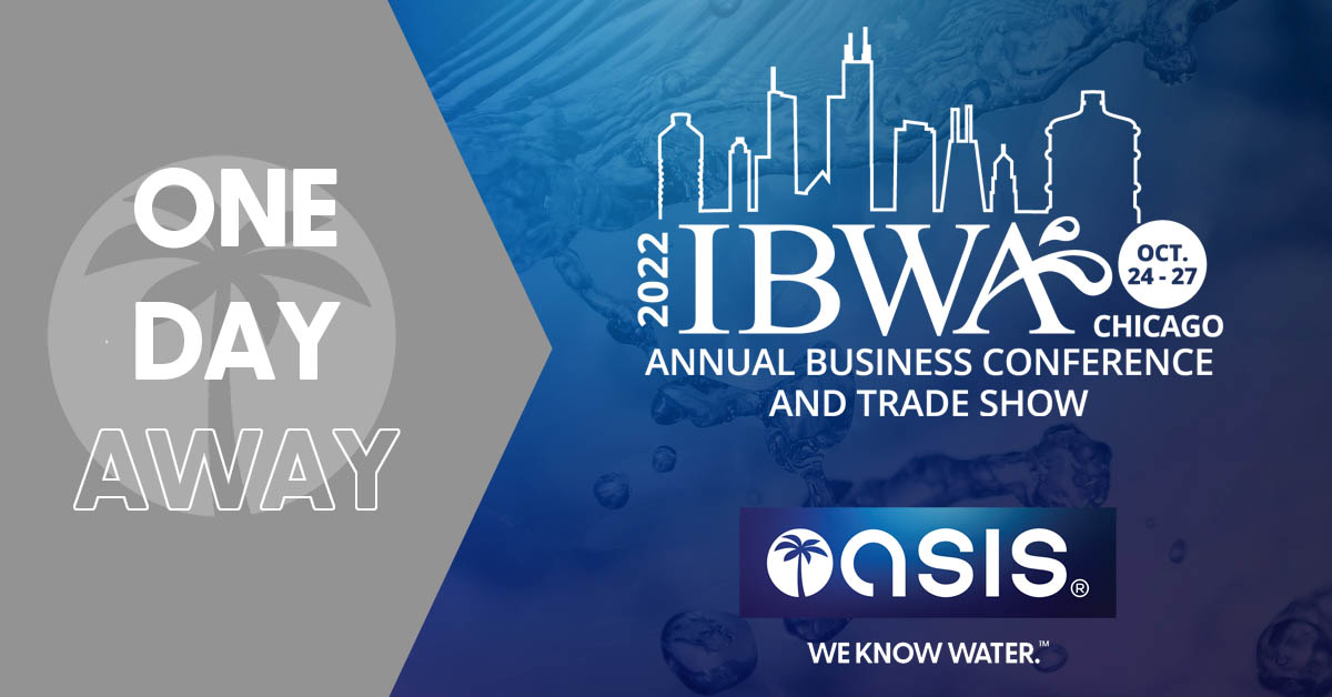 OASISIntl's tweet photo. We are back on the road at the International Bottled Water Association (IBWA) conference starting this week! Visit OASIS in booth 8 on October 25th to learn about your #HydrationSolutions. https://t.co/jVLTbs4y6R