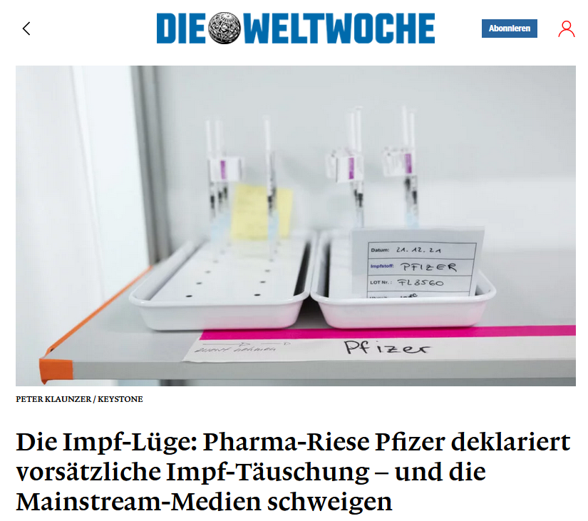 marko_kovic's tweet photo. 1/ In Corona-massnahmekritischen Kreisen läuft aktuell die vielleicht grösste Desinformations-Kampagne seit Pandemiebeginn: Pfizer habe zugegeben, dass sie gar nie getestet hätten, ob die Covid-Impfung gegen Übertragungen helfe.

Skandal? Nein: Doppelter Quatsch. 🧵 https://t.co/SMvFt8SLxI