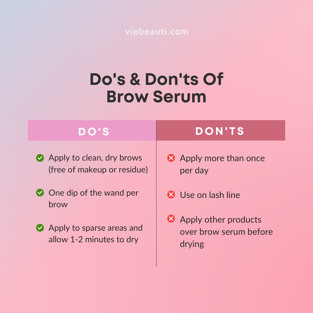 viebeauti's tweet photo. Eyebrow serum is one of the best things you can do for your eyelashes 😉✨
Here are some do's and don'ts to make sure you're getting the most out of your serum! 😍
#lashserum #doanddont #lashserumfacts #lashtips #beautycommunity #beautyreminder #viebeauti https://t.co/rKFSrb9zUH