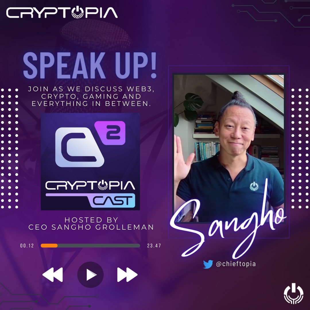 Hey everyone, #CryptopiaCast is the official #podcast of @Cryptopia_OFCL. We are launching Season 2 real soon. We have a ton of exciting guests and topics that I am sure you won't want to miss out on. #NFTCommunity #Web3 #blockchaintechnology