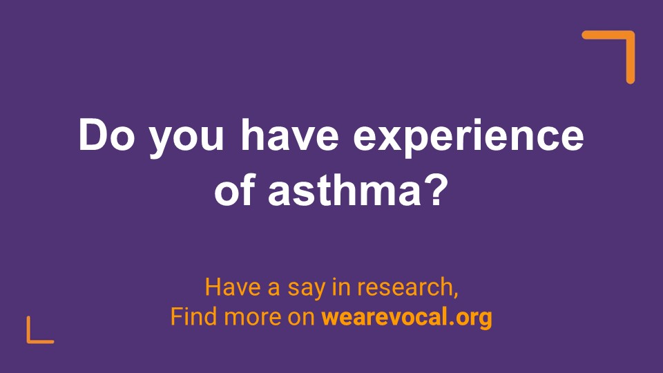 📣 Do you have #asthma? Join five other patients with the condition, and a researcher, on the 16th of November to test new technology and shape patient information. Find out more: wearevocal.org/opportunities/… #InclusiveResearch