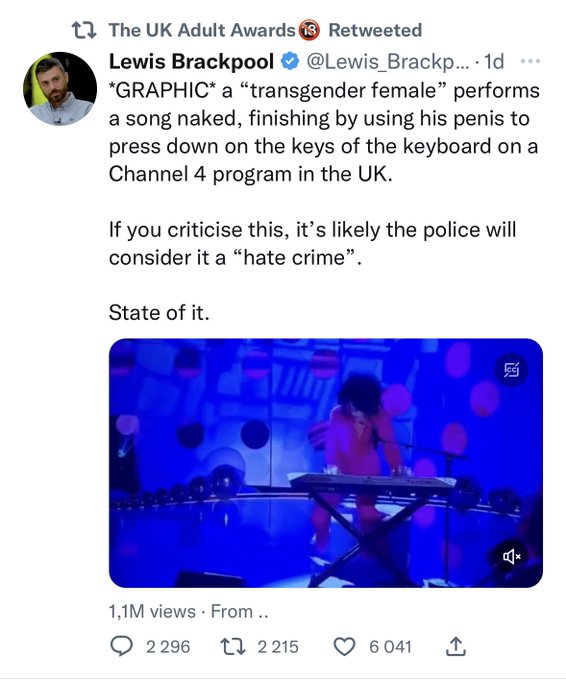 Why the fuck is @ukadultawards retweeting tweets encouraging transphobia? https://t.co/Ci4QnTn35D<a class="tags" href="/tag/ukadultawards">@ukadultawards</a><a href="/tag/throne"class="tags"><span>#throne</span></a><a href="/tag/wishlist"class="tags"><span>#wishlist</span></a>