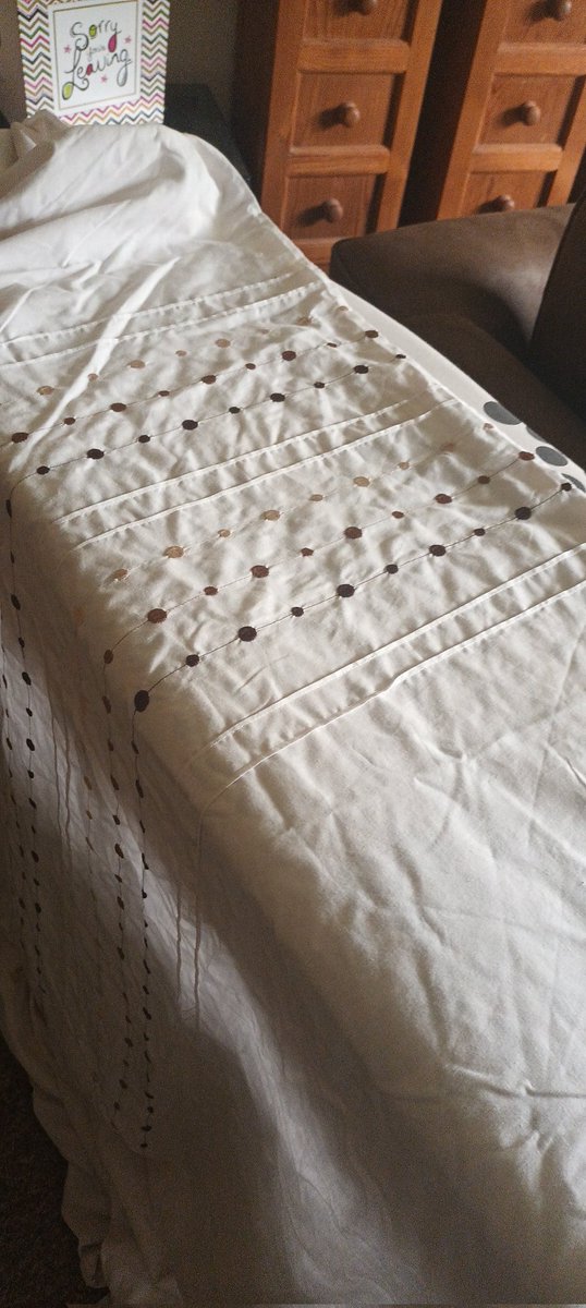 320sammy1's tweet photo. Things to do before starting a new job day 1 ...use this duvet to make some window covers for your kitchen .  @sewingbee transformation...here I go! https://t.co/J8nSEJJd6A