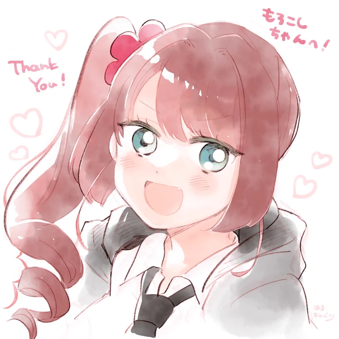  もろこしちゃん〜〜〜諸々ご助力いただいた件のお礼で、前に描いてほしいタグで紹介してもらった椿エリカちゃんを描きました!!よかったら受け取ってください〜〜