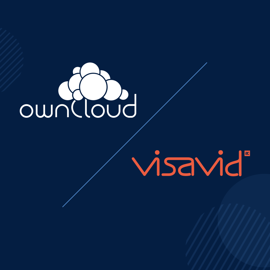 ownCloud's tweet photo. ownCloud &amp; Auctores, manufacturer of the Visavid video conferencing system, are on a mission to provide users with an end-to-end virtual communication solution. 

Meet us &amp; our new partner @ it-sa, booth 7-115 

Exhibition Centre, Nuremberg
25-27 Oct
https://t.co/m3Sq5EWMSC https://t.co/X9ld6I3m01