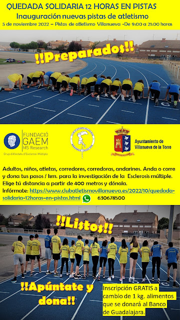 VillanuevaDLT's tweet photo. ℹ️ VILLANUEVA DE LA TORRE INAUGURA SUS PISTAS DE ATLETISMO TRAS SU REFORMA INTEGRAL CON UNA ‘QUEDADA SOLIDARIA’ DE 12 HORAS

La iniciativa, organizada por el Ayuntamiento y el @CAVILLANOS a través de su escuela de atletismo, tiene como objetivo correr la mayor distancia posible https://t.co/1IPjf8ydLy