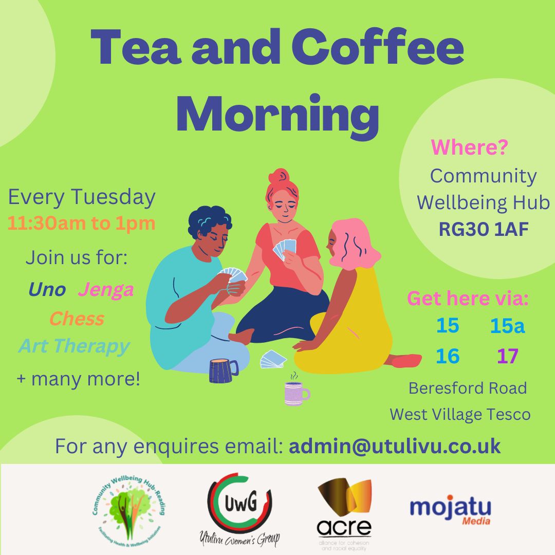 OxfordRoadComm1's tweet photo. Come and join us for free Tea and Coffee (and biscuits) tomorrow (Tuesday 25th) between 11:30am and 1pm🍵

Tomorrow we'll be focusing on playing Bingo, but we have a lot of other games too! https://t.co/o3X8WZZihX