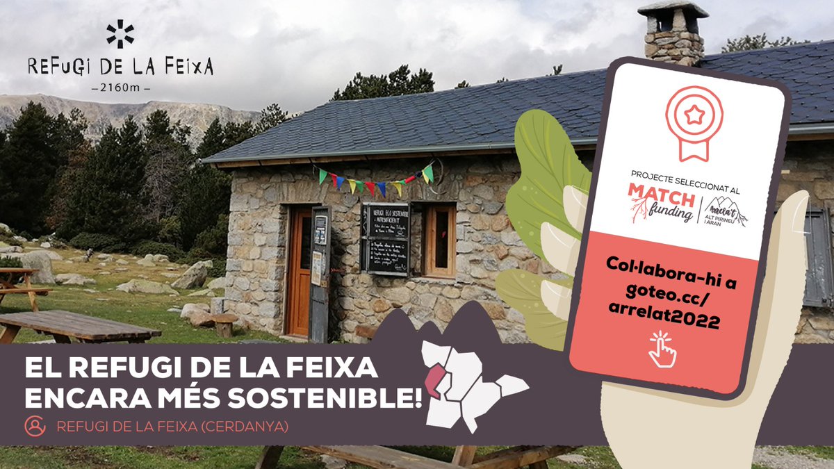 🏠 Refugi de la Feixa és el projecte guanyador de la Cerdanya.

➡️ Volen construir un lavabo sec, un espai d'emmagatzematge i un habitacle pels guardes. Aquestes són obres de vital importància per tal de poder seguir creixent.

⚠️ Els ajudeu? 👉🏻ca.goteo.org/channel/arrela…