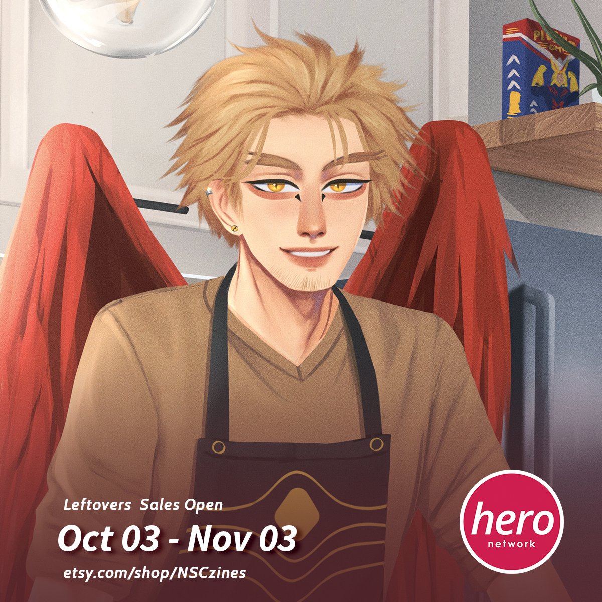 Here's an illustration I did for a fic written by <a href="/princeliest/">✨Princeliest</a> in <a href="/herocookbook/">Hero Network: project completed!</a> zine!
We still have leftovers sale open, check it out~
I've got physical copy myself and it looks amazing printed out. Everyone did splendid job!

#bnha #bnhazine