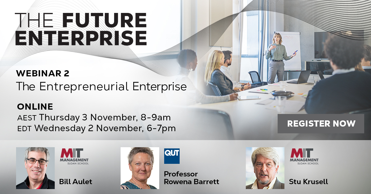 QUT (@qut) on Twitter photo How do leaders empower entrepreneurial cultures within their organisation? In this webinar, two giants of entrepreneurship <a href="/ProfBarrett/">Rowena Barrett</a> <a href="/BillAulet/">.</a> will explore the mindset and toolset that fuels entrepreneurial ecosystems and cultures. Register: fal.cn/3sZ4F <a href="/MITSloan/">MIT Sloan School of Management</a> How do leaders empower entrepreneurial cultures within their organisation? In this webinar, two giants of entrepreneurship <a href="/ProfBarrett/">Rowena Barrett</a> <a href="/BillAulet/">.</a> will explore the mindset and toolset that fuels entrepreneurial ecosystems and cultures. Register: fal.cn/3sZ4F <a href="/MITSloan/">MIT Sloan School of Management</a>