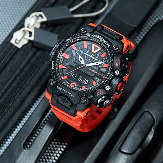 CasioSA's tweet photo. These G-SHOCK Master of G “GRAVITYMASTER” GR-B200 models pack flight mission essential functions into a tough and rugged carbon core guard.
GR-B200
Case / Bezel Material: Carbon | Resin Band | Neobrite | Shock Resistant | 200-meter Water Resistance
#CASIOSA #GSHOCK #TIMEPIECE https://t.co/aMa1wB9PV1
