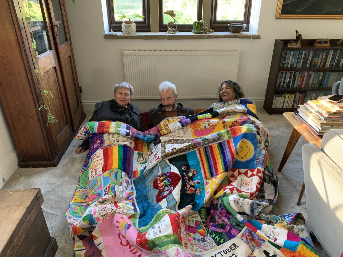 I feel like all I did last week was stand in front of things and talk! Our LGBT Community Quilt can be seen in Hebden Bridge Town Hall. Thank you to all involved. Great to see it hanging up after wrestling with it under my machine for so many weeks👍🪡🧵🏳️‍🌈