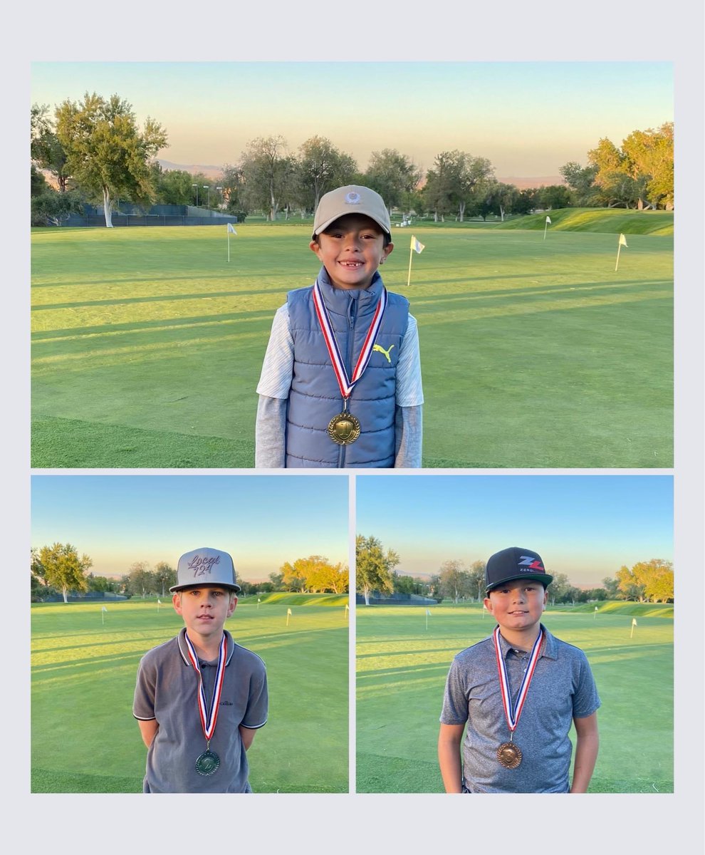 zerolimitstour's tweet photo. Men’s 8-12 Year Old Division Medalists: 1st - Sebastian Garcia / 2nd - Noah Santerre / 3rd - Ryder Arellano
#ranchovistagc #antelopevalleycc #crystalairecc #brooksidegc #hesperiacc #elcarisogc #sandcanyoncc #zerolimitstour #presentedbyfoundationfinancial @CrystalaireCC https://t.co/iSdgFcXLFx