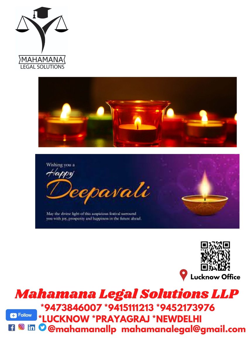 Happy Deepawali to all of you. May goddess Laxmi bless the entire humanity.
#HappyDeepavali
#Deepavali
#mahamana4u
#MahamanaLegal
#Deepawali2022