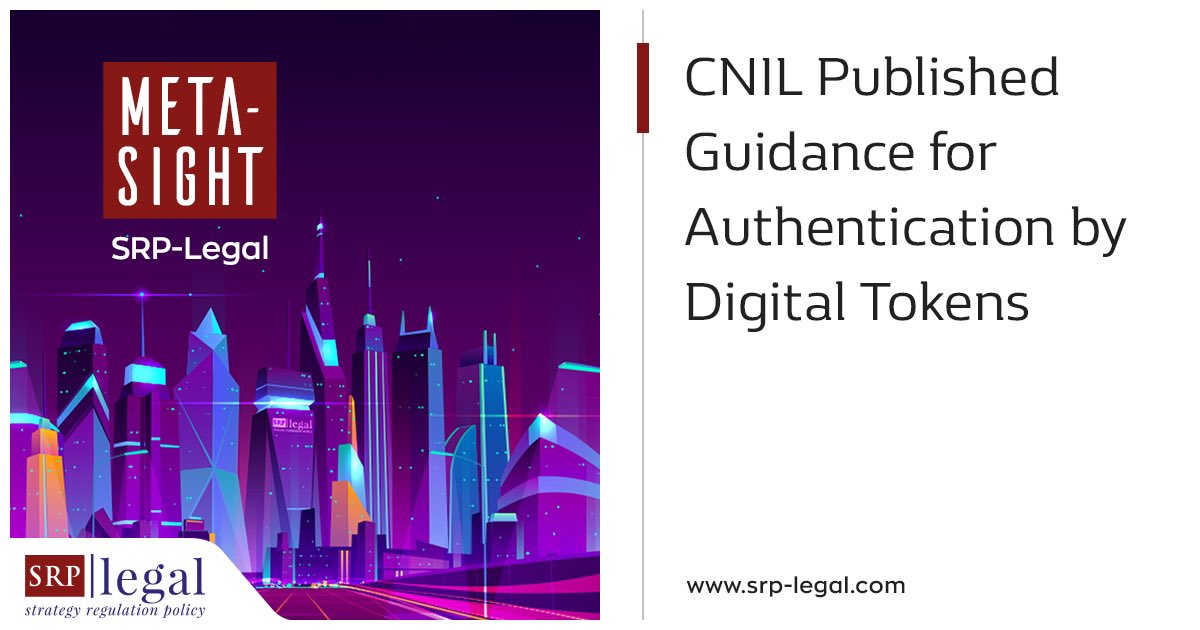 SRPLegal's tweet photo. CNIL Published Guidance for Authentication by Digital Tokens. 

For more information: 
https://t.co/N6tZxZmiJZ 

#SRPLegal #SRPGundem #MetaSight #SRPAgenda #Bulletin #CNIL #DigitalTokens #PersonalData #DataProtection #France https://t.co/8Y5YAgIlTl