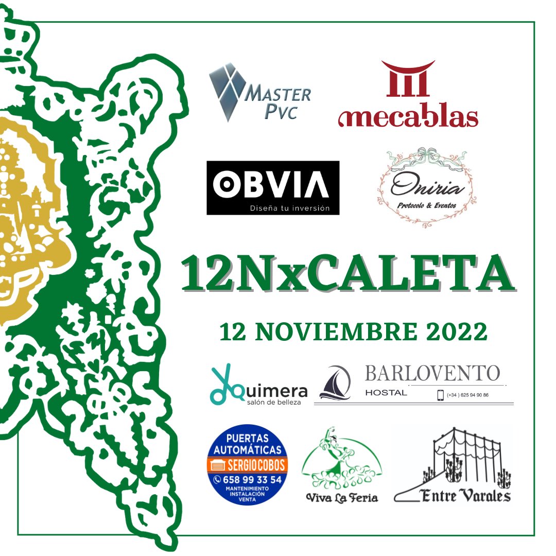 #12NxCALETA

📆 12 de noviembre
⏰ A partir de las 14:00h
📍 Calle Madre de Dios, 4

Ya os podemos anunciar a los primeros #Benefactores del evento del próximo 12 de noviembre en el que contaremos con actuaciones en directo, precios populares y el mejor de los ambientes.