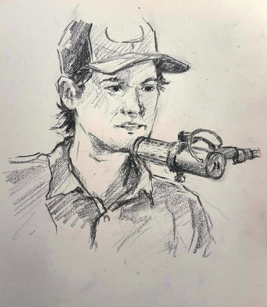 SamFrancisPo's tweet photo. Date: 23/10/22
(Sketches of two pretty awesome musicians! #LukeLevenson and #Malingo -- both aren't active on Twitter but are on Instagram.) https://t.co/eaTl9ymyon