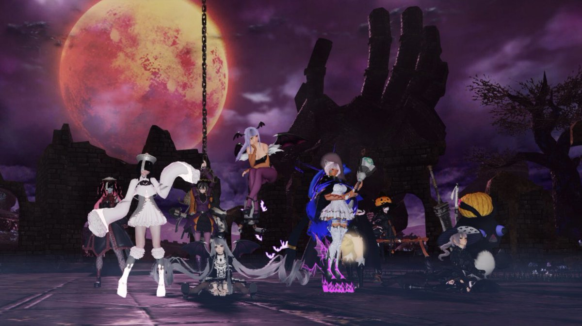 temaritoissho's tweet photo. チーム：必殺ぬこパンチ 
秋 #ハロウィン撮影会 Part2
 #メンテ日じゃないけどssを貼る https://t.co/gG3VNKnQca