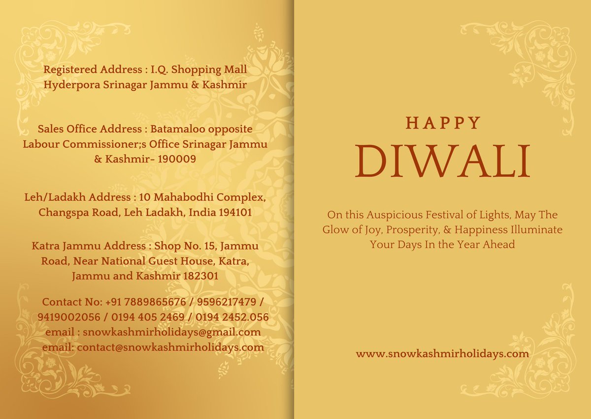 SNOWKASHMIR's tweet photo. #diwaliwishes #deepavaliwishes #snowkashmirholiday #snowkashmirholidays https://t.co/XW7aRjqM8a